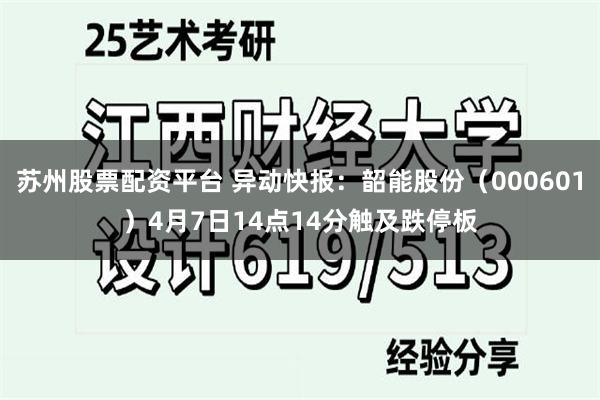 苏州股票配资平台 异动快报：韶能股份（000601）4月7日14点14分触及跌停板