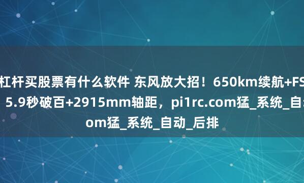 杠杆买股票有什么软件 东风放大招！650km续航+FSD悬架，5.9秒破百+2915mm轴距，pi1rc.com猛_系统_自动_后排