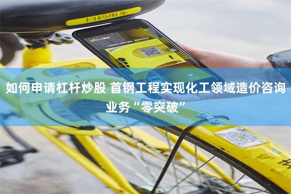 如何申请杠杆炒股 首钢工程实现化工领域造价咨询业务“零突破”