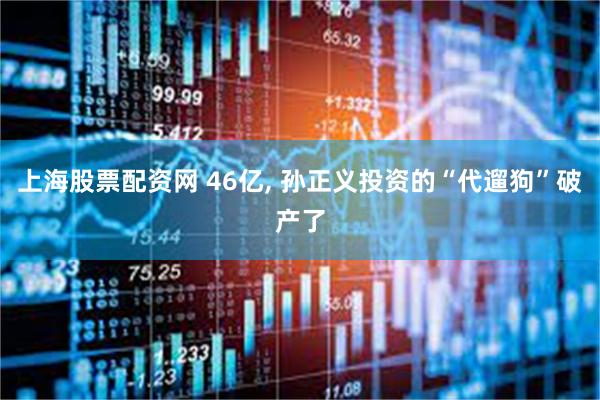 上海股票配资网 46亿, 孙正义投资的“代遛狗”破产了