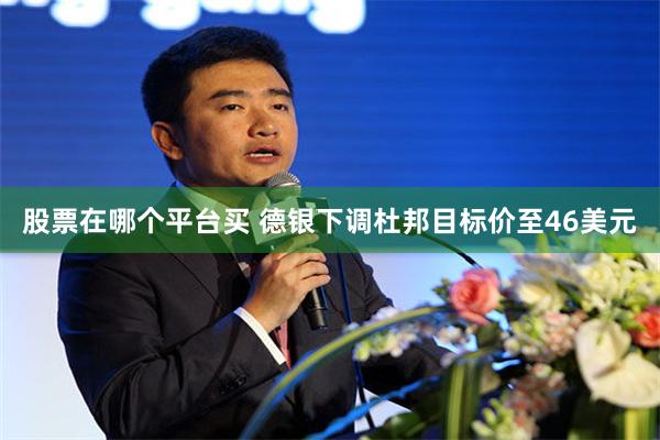 股票在哪个平台买 德银下调杜邦目标价至46美元